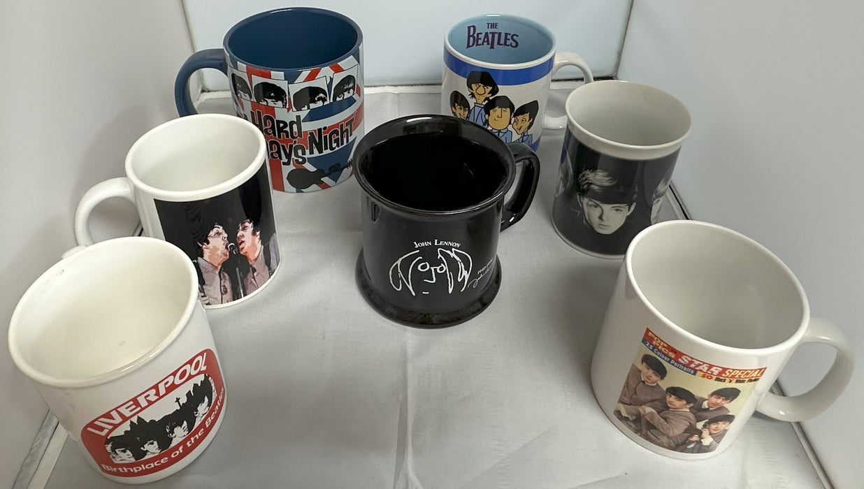 The Beatles - 7 Beatles Mugs
