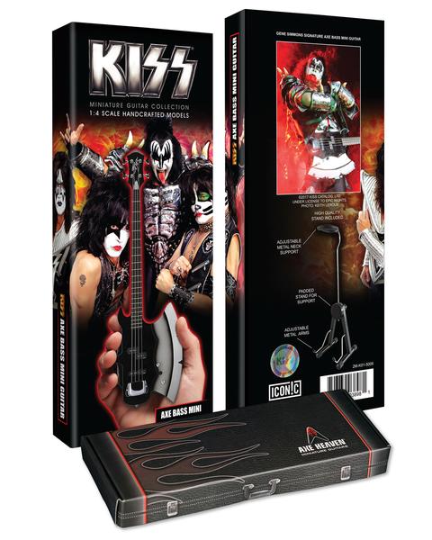 KISS - Officially Licensed KISS Gene Simmons Signature AXE Bass Mini Guitar Model - NIB