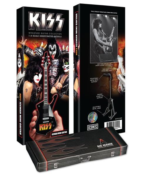 KISS - Officially Licensed KISS Logo Paul Stanley Iceman Miniature Guitar Model - NIB