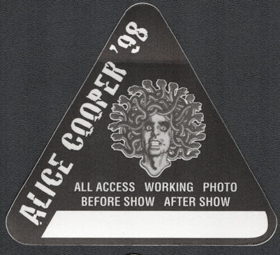 Alice Cooper - Rock 'n' Roll Carnival Tour 1998 - Backstage Pass
