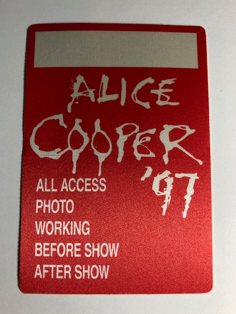 Alice Cooper - Fistful of Alice Tour 1997 - Backstage Pass