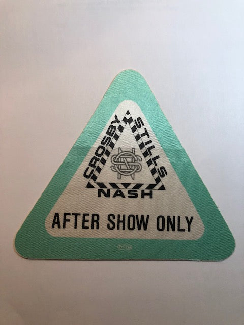 Crosby Stills & Nash - Summer Tour 1987 - Backstage Pass **Rare