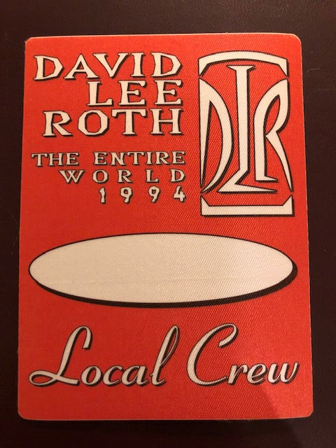 Van Halen - David Lee Roth - The Entire World Tour 1994 - Backstage Pass
