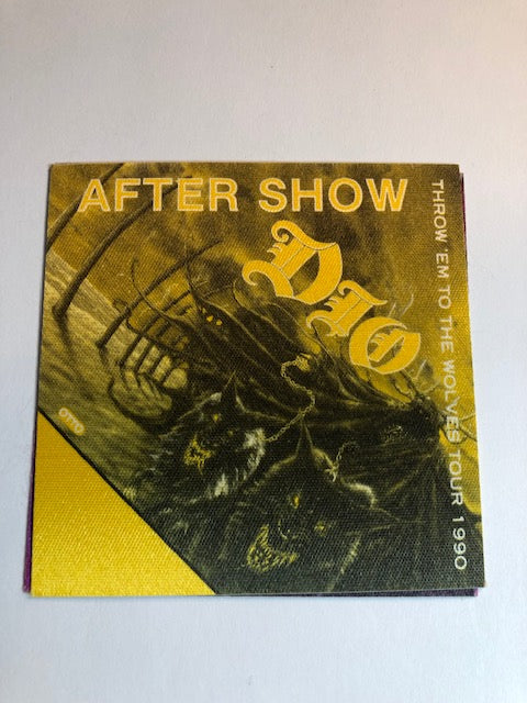 Dio - Throw 'em to the Wolves Tour 1990 - Backstage Pass