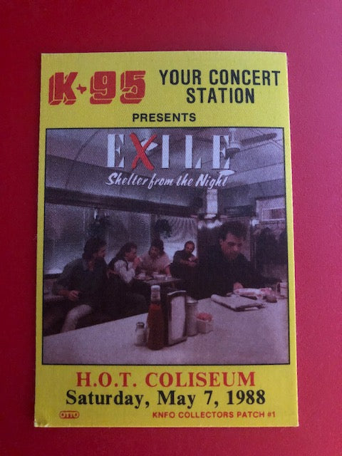 Exile - Shelter From the Night Tour 1988 - Radio Promo Pass