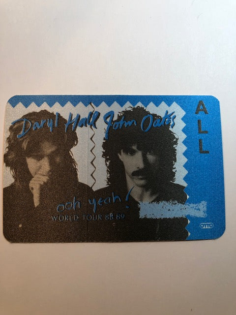 Hall & Oates -Ooh Yea Tour 1988-89 - Backstage Pass