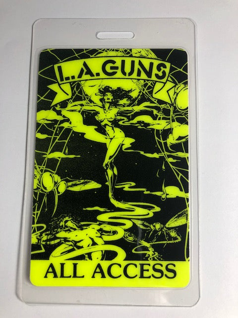 LA Guns - Tour 1989-90 - Backstage Pass - Day-Glo Rare