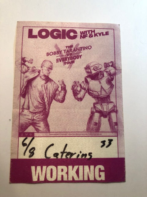 Logic with NF & Kyle - The Bobby Tarantino vs Everybody Tour - Issued Backstage Pass