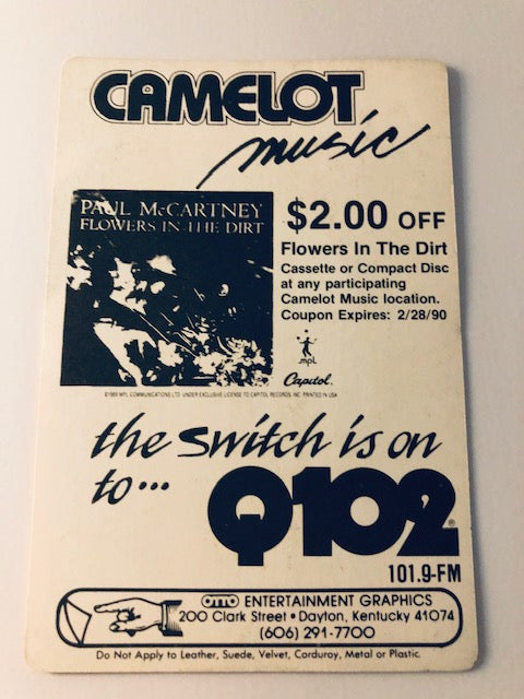 Paul McCartney - Press Pass - Cincinnati 1990 Backstage Pass