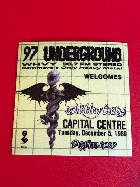 Motley Crue - Concert at the Capital Centre - Radio Promo - Backstage Pass ** Rare
