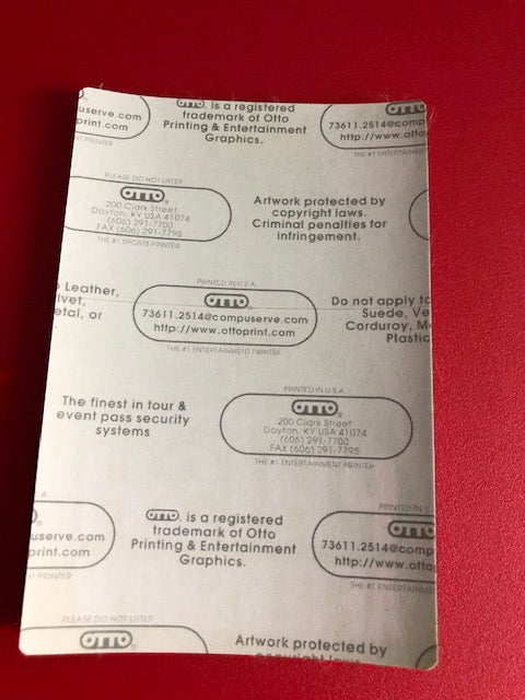 Phish - Telly Savalas as Kojak Tour 1990s - Backstage Pass