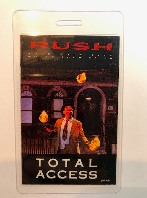 Rush - Hold Your Fire Tour - Juggler 1987-88 - Backstage Pass