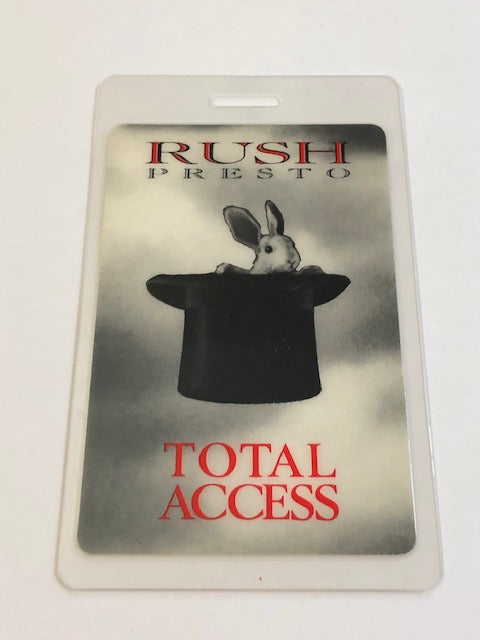 RUSH - Presto Tour - Backstage Pass - 1990