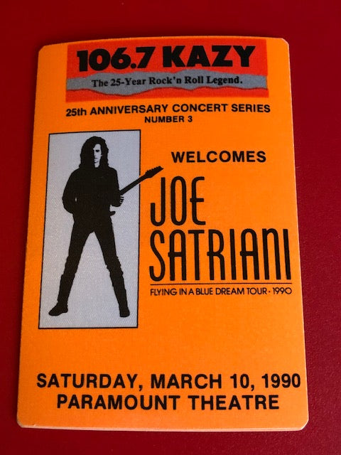 Joe Satriani - Flying in a Blue Dream Tour 1990 - Radio Promo - Backstage Pass **Rare