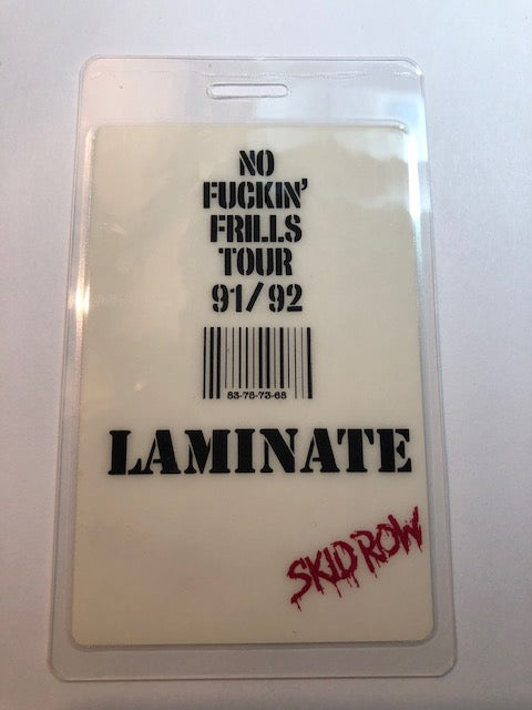 Skid Row - No Fu...... Frills Tour 1991-92 - Backstage Pass