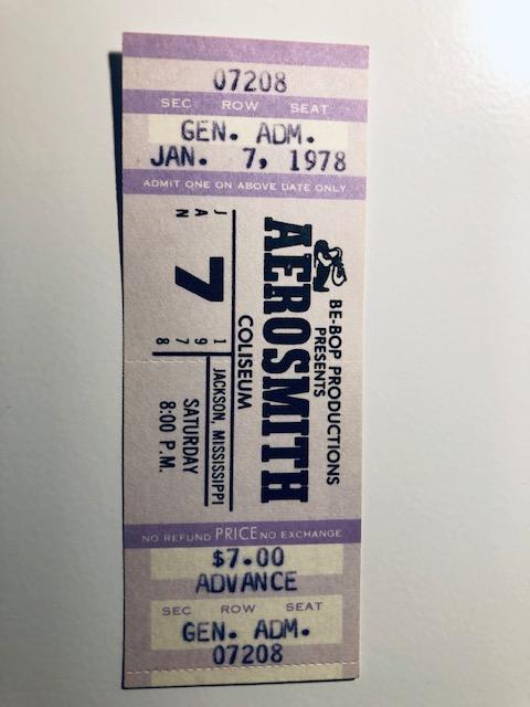 Rare 1978 Aerosmith Ticket