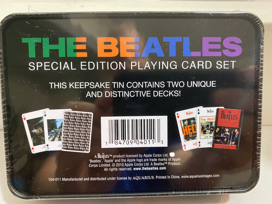 The Beatles - Playing Cards: 2 decks in a keepsake metal container- FACTORY SEALED