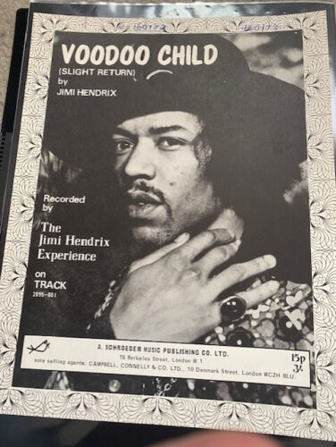 Jimi Hendrix - Voodoo Child - Sheet Music **Rare