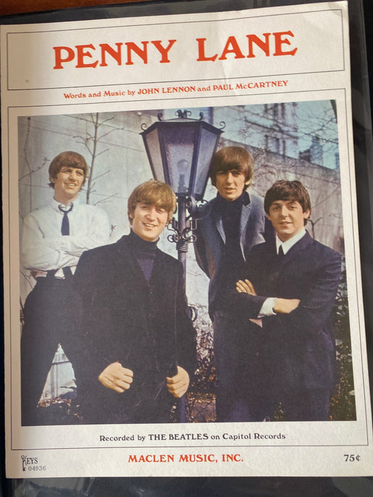 The Beatles - Sheet Music - Penny Lane UK / Penny Lane USA / Strawberry Fields  **Rare