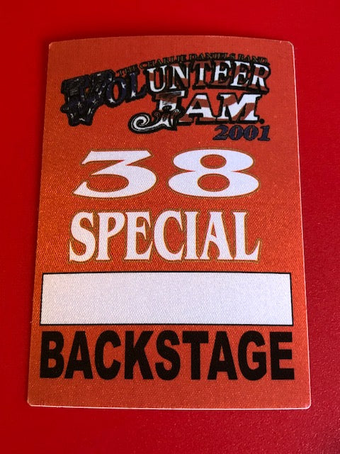 Special Event - 38 Special - Charlie Daniels Band Volunteer Jam 2001 - Backstage Pass
