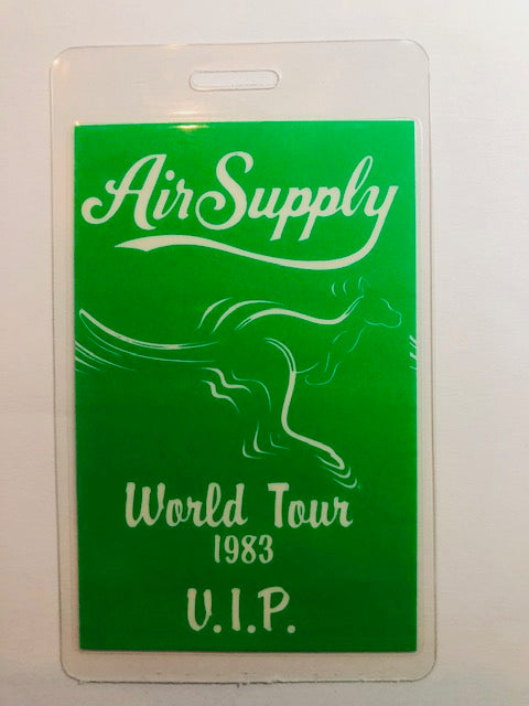 Air Supply - Now & Forever World Tour 1983 - Backstage Pass