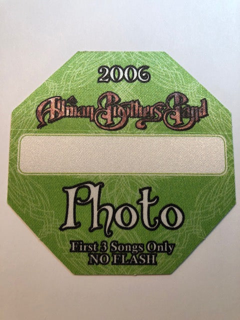 Allman Brothers - 2006 Tour - Backstage Pass