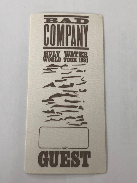 Bad Company - Holy Water World Tour 1991 - Backstage Pass