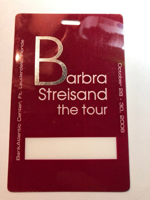 Barbara Streisand - The Tour 2006 - Backstage Pass ** Rare