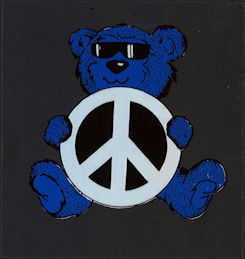 Grateful Dead - Car Window Tour Sticker/Decal - Grateful Dead Bear Holding a Peace Sign - Assorted Bear Colors