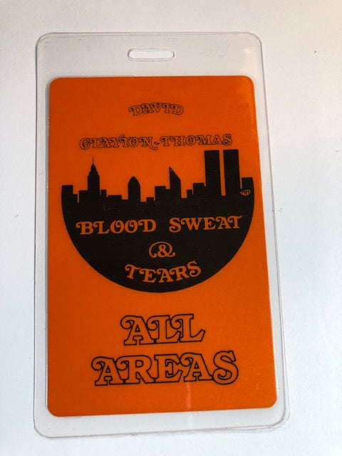 Blood, Sweat & Tears - 1984 Tour - Backstage Pass