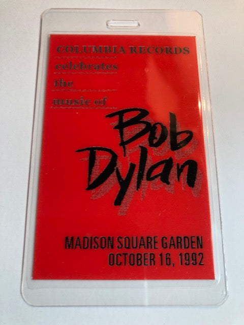 Bob Dylan - 30 Year Anniversary Concert w/ Tom Petty - Backstage Pass - Columbia Records -VIP/Hospitality
