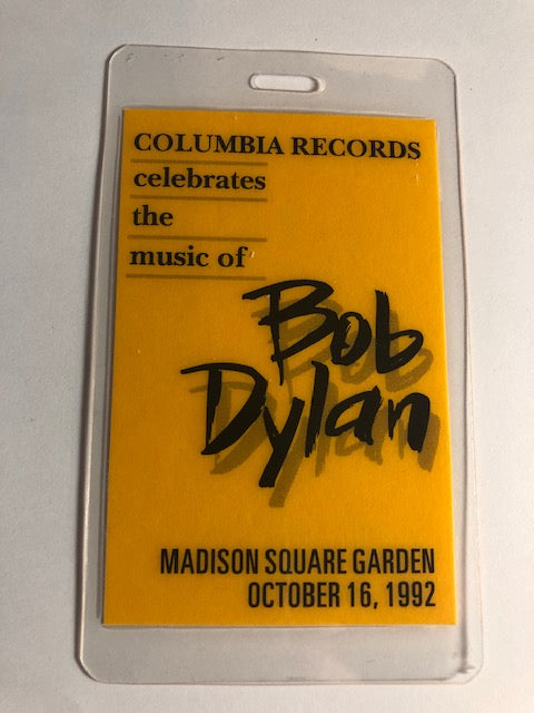 Bob Dylan - 30 Year Anniversary Concert (Featuring Tom Petty) 1992 - Backstage Pass