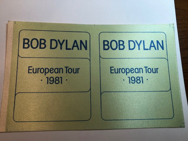 Bob Dylan - European Tour 1981 - *** Super Rare Uncut Backstage Passes