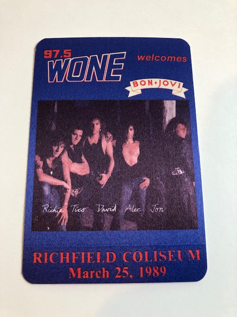 Bon Jovi - 1989 Tour at Richfield Coliseum OH - Radio Promo - Backstage Pass