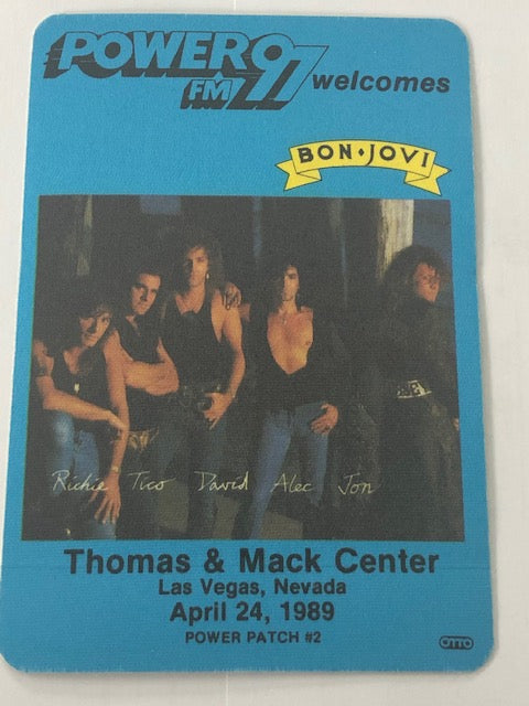 Bon Jovi - Concert Tour 1989 - Thomas & Mack Center - Backstage Pass