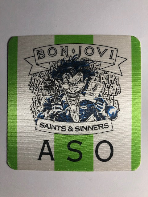 Bon Jovi - Saints & Sinners Tour 1988-89 - Backstage Pass