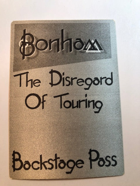 Bonham - The Disregard of Touring Tour 1989 -Backstage Pass