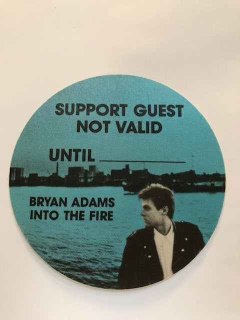 Bryan Adams - Into the Fire Tour 1987 - Backstage Pass