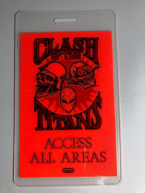 Special Event - Clash of the Titans Tour 1990 - Slayer, Megadeath, Testament, Suicidal Tendencies - Backstage Pass ** Rare