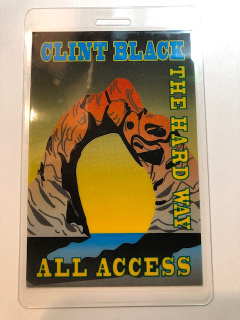 Clint Black - The Hard Way Tour 1992 - Backstage Pass  ** Rare