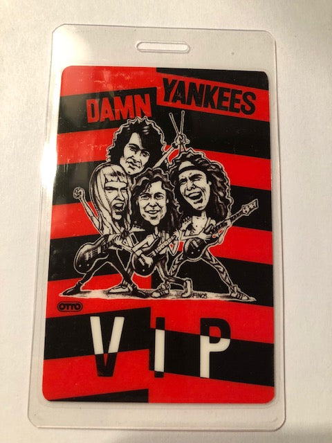 Damn Yankees - Damn Yankees Tour 1990 - VIP Backstage Pass ** Rare