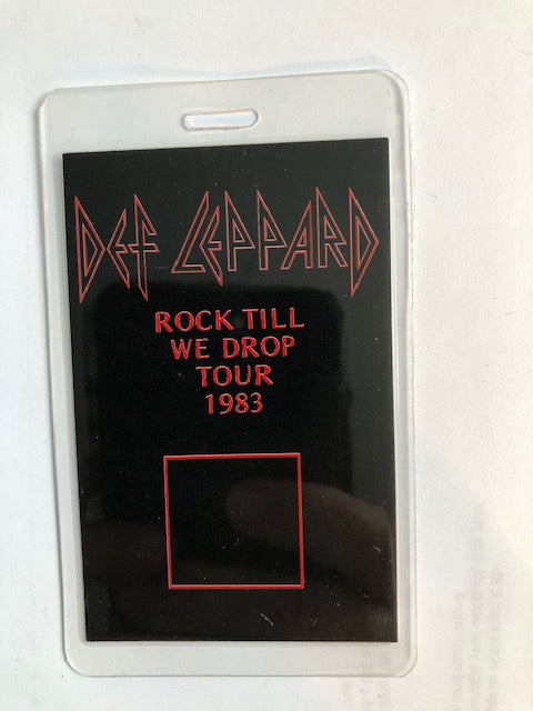 Def Leppard - Rock 'Till We Drop Tour of 1983 - Backstage Pass