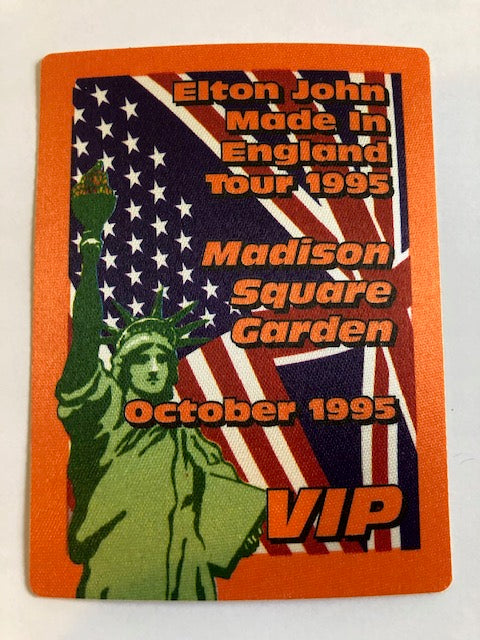 Elton John - Made in England Tour 1995 - Concert at MSG - Backstage Pass