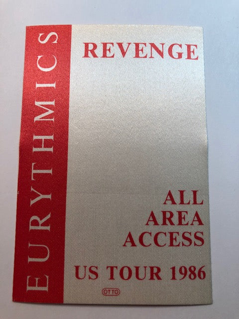 Eurythmics - Revenge Tour 1986 - Backstage Pass