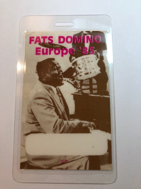 Fats Domino - European Tour 1985 - Backstage Pass ** Rare