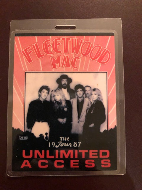 Fleetwood Mac - Shake Your Cage Tour 1987 - Backstage Pass