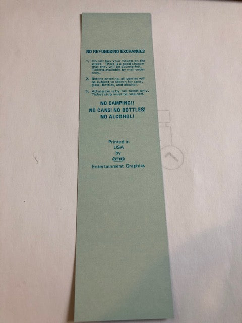 Grateful Dead - Vintage Concert Ticket - San Francisco December 31st, 1983