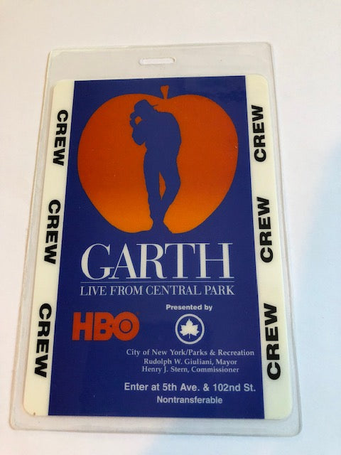 Garth Brooks -  Garthstock 1997 - Central Park New York - Backstage Pass