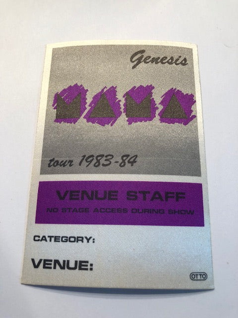 Genesis - Mama Tour 1983-84 - Backstage pass - **Rare