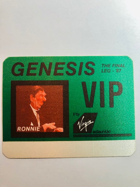 Genesis - The Final Leg Tour 1987 - Ronald Regan - Backstage Pass